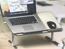 Aluratek ACT01F Adjustable Ergonomic Laptop Cooling Table with Cooling Fan