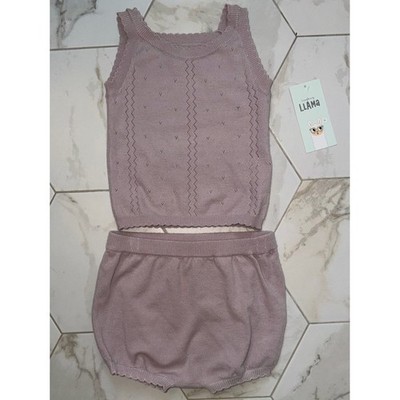 NEW With TAGS Soft Knit Two-Piece Tank & Bloomer Set - Dusty Mauve