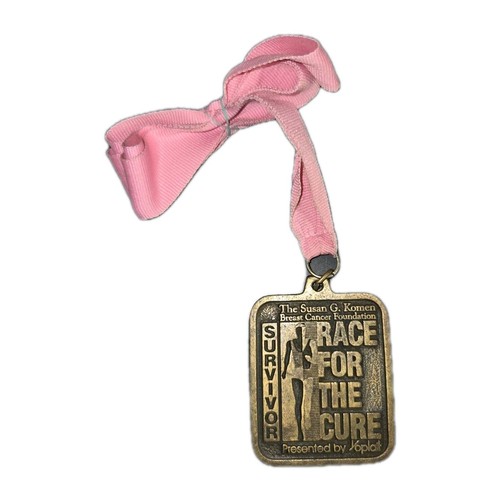 2002 Race For The Cure Medal Breast Cancer Pink Ribbon Survivor Susan Komen