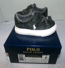 NIB POLO RALPH LAUREN SAYER GREY CAMO SHOES~SZ 4~TODDLER~