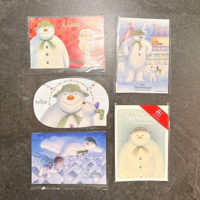 #ad The Snowman Exhibition Raymond Briggs 5 Types Postcard Set Rare Collector $46.50