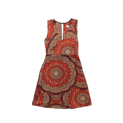 Abercrombie & Fitch Dress Womens XS Extra Small Fit Flare Mandala Pattern V Neck