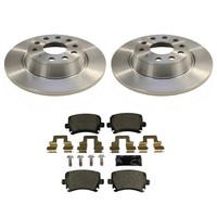 Bremsen Set Hinten FüR VW Passat 3C B7 Tiguan Beschichtete Bremsscheiben BeläGe