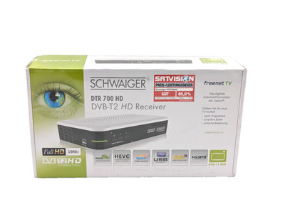 Schwaiger DVB-T2 HD Receiver DTR700 Digital TV Receiver Set Top Box NEU OVP
