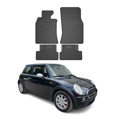 OMAC Floor Mats Liner for Mini Cooper 2001-2014 Black Rubber All-Weather 4 Pcs
