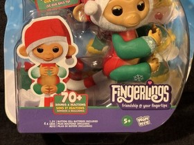 NEW Fingerlings Baby Monkey Snowbelle Figure - 2023 Holiday - New In Box