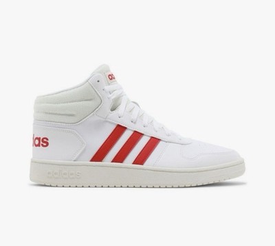 Adidas Hoops 2.0 Mid 'White Vivid Red'