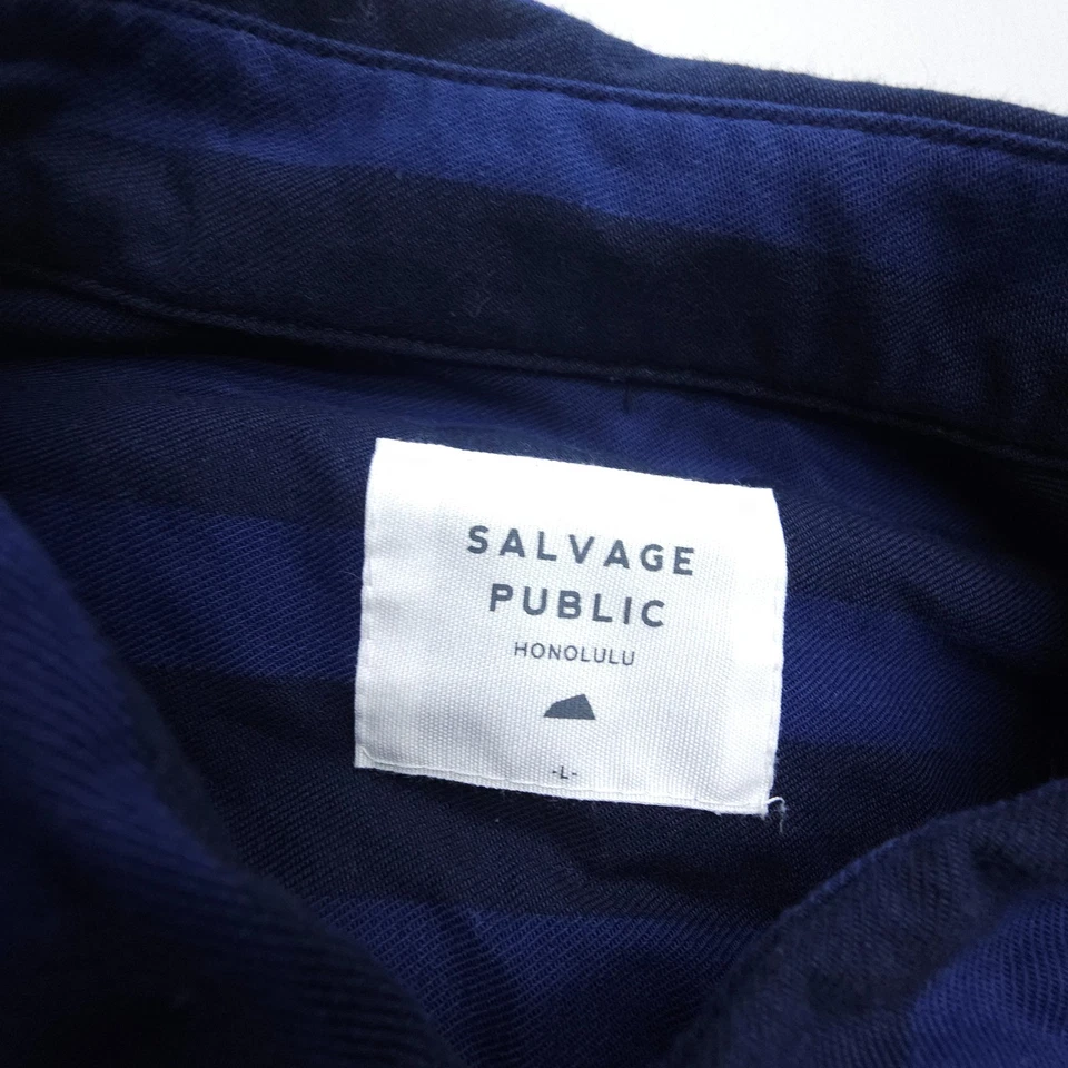 Salvage Public Honolulu Short Sleeve Button Shirt Mens Large Organic Cotton USA Foto 3 de 4