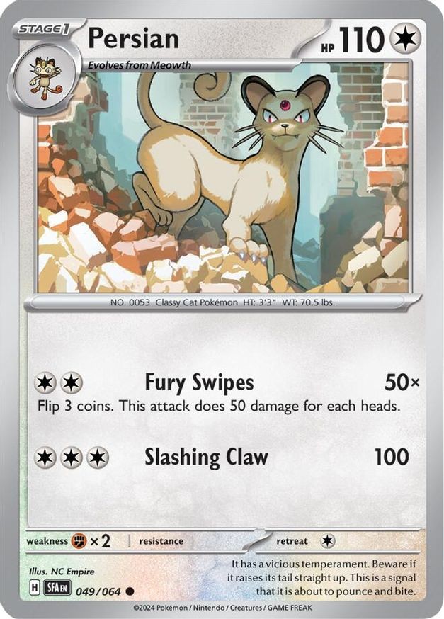Pokemon Persian (49/99) Shrouded Fable LP