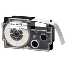 XR-18WE 3/4" x 26' Label Tapes Black on White Compatible for KL-750B 750BA 8100