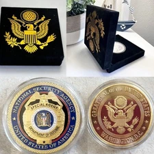 NSA US National Security Agency Special Agent DOD Challenge Coin w/ velvet case