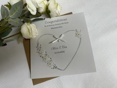 Personalised Wedding Day Card, Engagement, Anniversary, Vow renewal