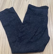 Ladies Black Pants Zara Embroidered Pants Size USA/EUR-L MEX-30