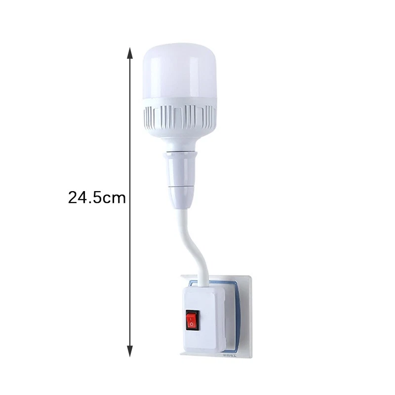 Lámpara E27 Luz Ajustable Flexible Curva Móvil Prueba Luz LED Enchufe de Luz