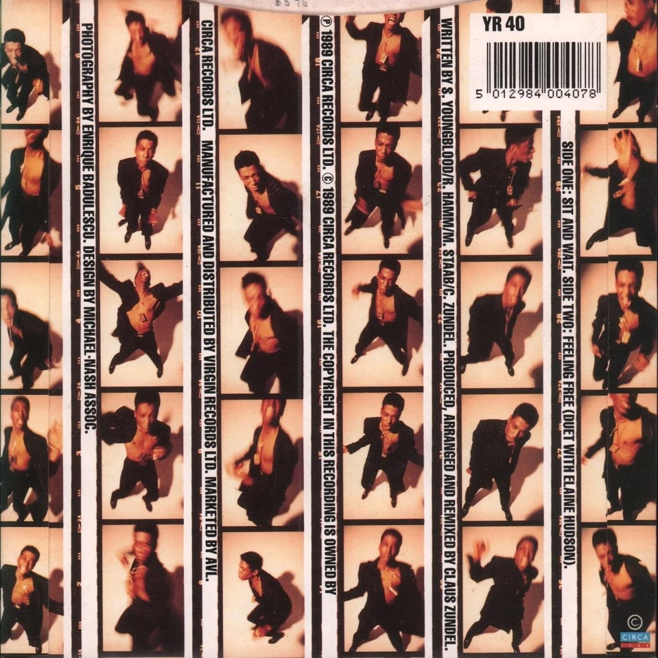 Sydney Youngblood Sit and Wait 7" vinyl UK Circa 1989 paper label design in pic - Image 2 of 3