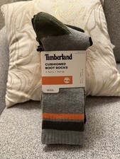 Timberland Men s Cushioned Boot Socks 4pairs Wool Multicolor