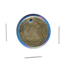 1773 Mexico 1 Real Silver Coin #9 Spanish Colonial King Charles Carlos III Holed