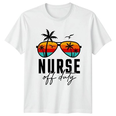Krankenschwester dienstfrei T-Shirt Urlaub Strand Gesundheitswesen Arbeiter Geburtstag