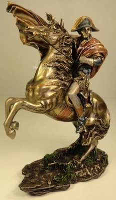 VERONESE French Leader Napoleon on Horse Crossing Saint Bernard Pass Statue Bronze Finish