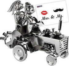 Brautpaar Figuren Hochzeitspaar auf Traktor Tischdeko Geschenke Hochzeit Paar