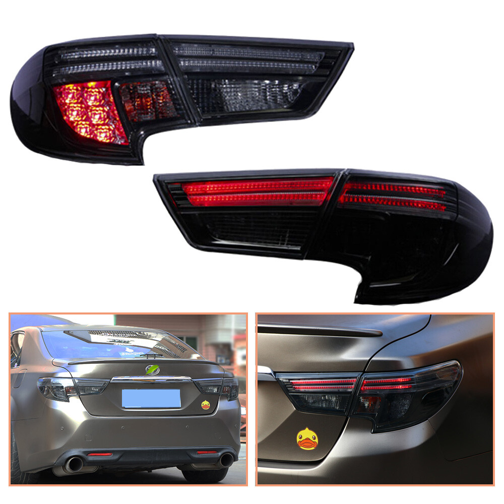 Mark X LEDテールランプ For Toyota Mark X 2014-2018 Dark LED Tail Lights Replace OEM Rear