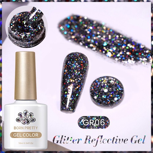 BORN PRETTY Glitter Reflective Gel Nagellack Gradient Semi-Permanent UV LED DIY - Bild 12 von 16