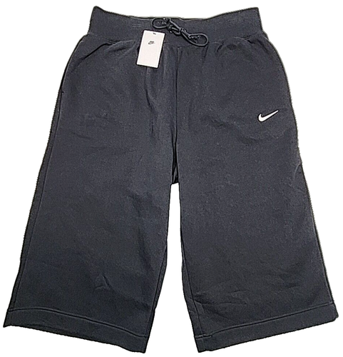 Nike Sweatpants Black Fleece Lined High Rise Crop Plus Size 1X Wide Leg 20" Ins.