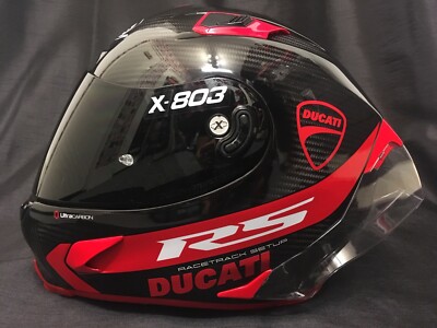 2022 X-lite X803RS Carbonio Caldo Giro Gratis Ducati Adesivi \u0026 Parasole  Moto | eBay