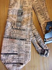 Neck Ties Men All Silk "London Stock Exchange" Made In USA Handmade
