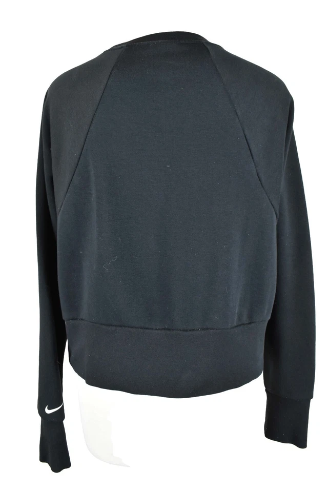 Jersey NIKE Negro Cuello Redondo Talla S Mujer Dri-Fit Crop Pullover Exterior Foto 3 de 4