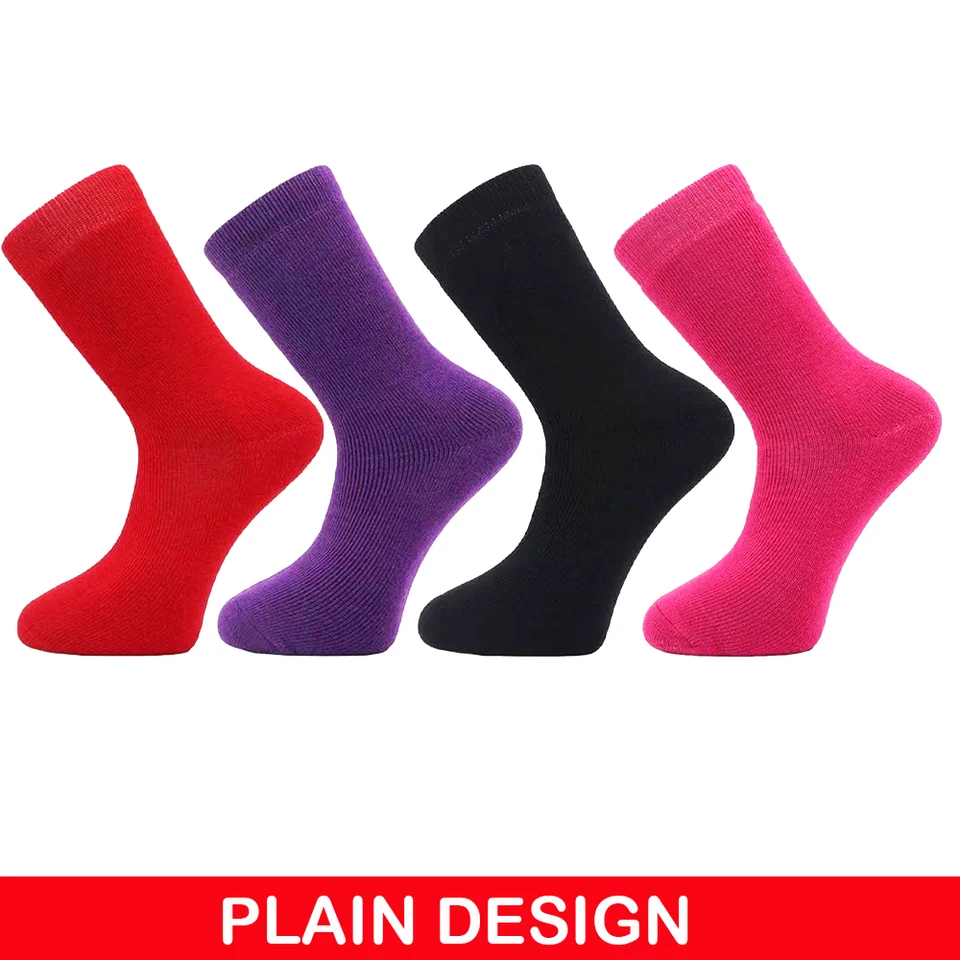 2/4/6/12 pares de calcetines térmicos gruesos para mujer ropa de estar informal invierno cálido damas Foto 2 de 4