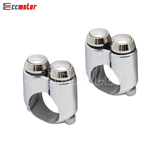 2x Motorcycle 7/8" Handlebar Switch Control Momentary Switches For Harley V-ROD - Picture 7 of 9