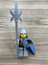 Lego Crown Knight Minifigure Helmet Shield Halberd Weapon Kings Castle EUC