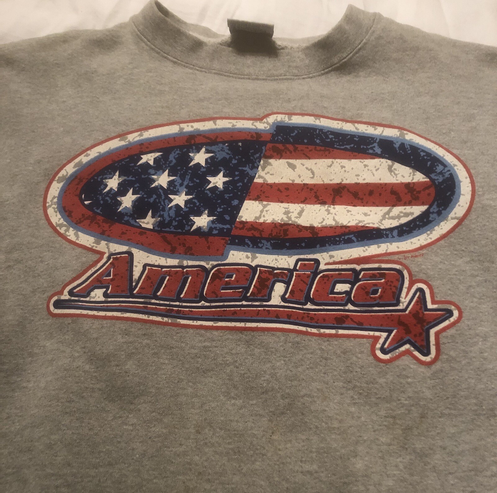 Volunteer Knit Apparel Vintage America Logo Large Swe… Gem