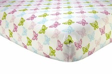 Chelsea: Pink Butterfly Crib Sheet by Sadie  Scout