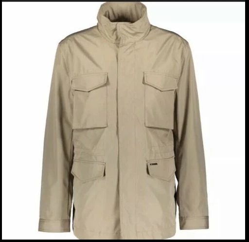 Michael kors Men's Zip Up Collared Taupe Travel Engineered 6 Pockets Jackets