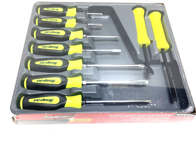 New Snap-on™ 9pc Hi-Viz Screwdriver Striking Prybar & Chisel Set