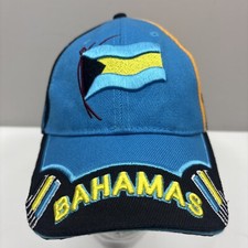 Bahamas Embroidered Flag Hat Island Dreams Adjustable