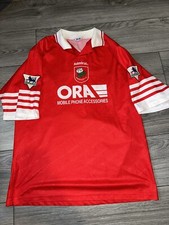 Mens Barnsley FC Football Shirt, Size Large, Red, 1997 Home, #8 ‘Redfearn’ (G31)