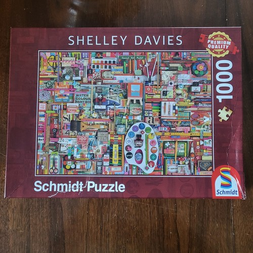 Schmidt Puzzle Shelley Davies VINTAGE ARTIST'S MATERIALS 1000 piece Complete