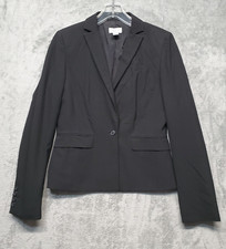 Ann Taylor LOFT Suit Jacket Blazer Womens Size 4 Black Lined One Button