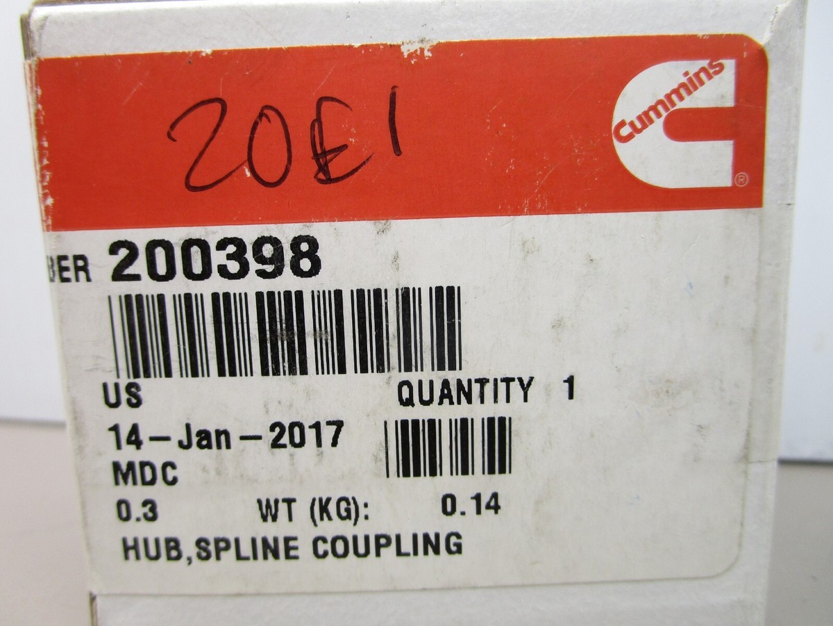 Cummins 200398 Hub Spline Coupling Drive Gear for Air Cummins 200398 Hub Spline Coupling Drive Gear for Air