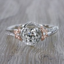 1Ct White Round Cut CZ Women's Engagement Wedding Ring Solid 925 Sterling Silver