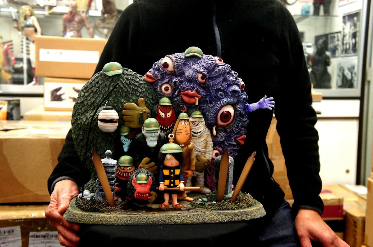 GeGeGe No Kitaro Ghost Nighter Art Statue 墓場鬼太郎 おばけ