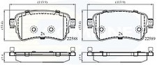 Brake Pad Rear Axle To Fit Citroen Dispatch 16->, Jumpy 23->, Spacetourer 16->,