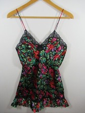 Vintage 90s Victoria's Secret Gold Label Satin Nightgown Women Medium Pleated