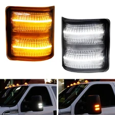 Clear Lens Switchback LED Side Mirror Marker Lights For 08-16 F250 F350 F450 SD
