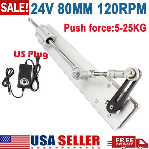 Reciprocating Linear Actuator Motor 24V 80mm 120rpm Adjustable Telescopic DIY