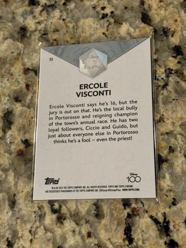 ERCOLE VISCONTI # 51 DISNEY TOPPS CHROME 100 CARD - Picture 2 of 2