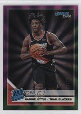 2019 Donruss Rated Rookie Holo Purple & Green Laser 8/10 Nassir Little #223 1u6